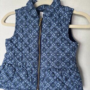 Girl - 2T - Janie and Jack Blue Puffer Vest